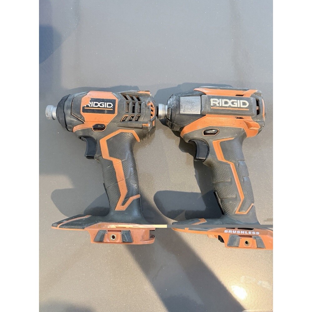 Lot of 2 Ridgid 18V Cordless Impact Drivers Power Tools Bare Tool- JUST TOOL